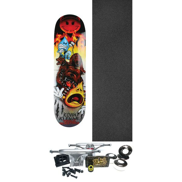 World Industries Skateboards Kevin Klemme Pitbull Skateboard Deck - 8.5" x 32" - Complete Skateboard Bundle